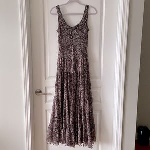 Jones New York Maxi Nature Print Dress Sz 8